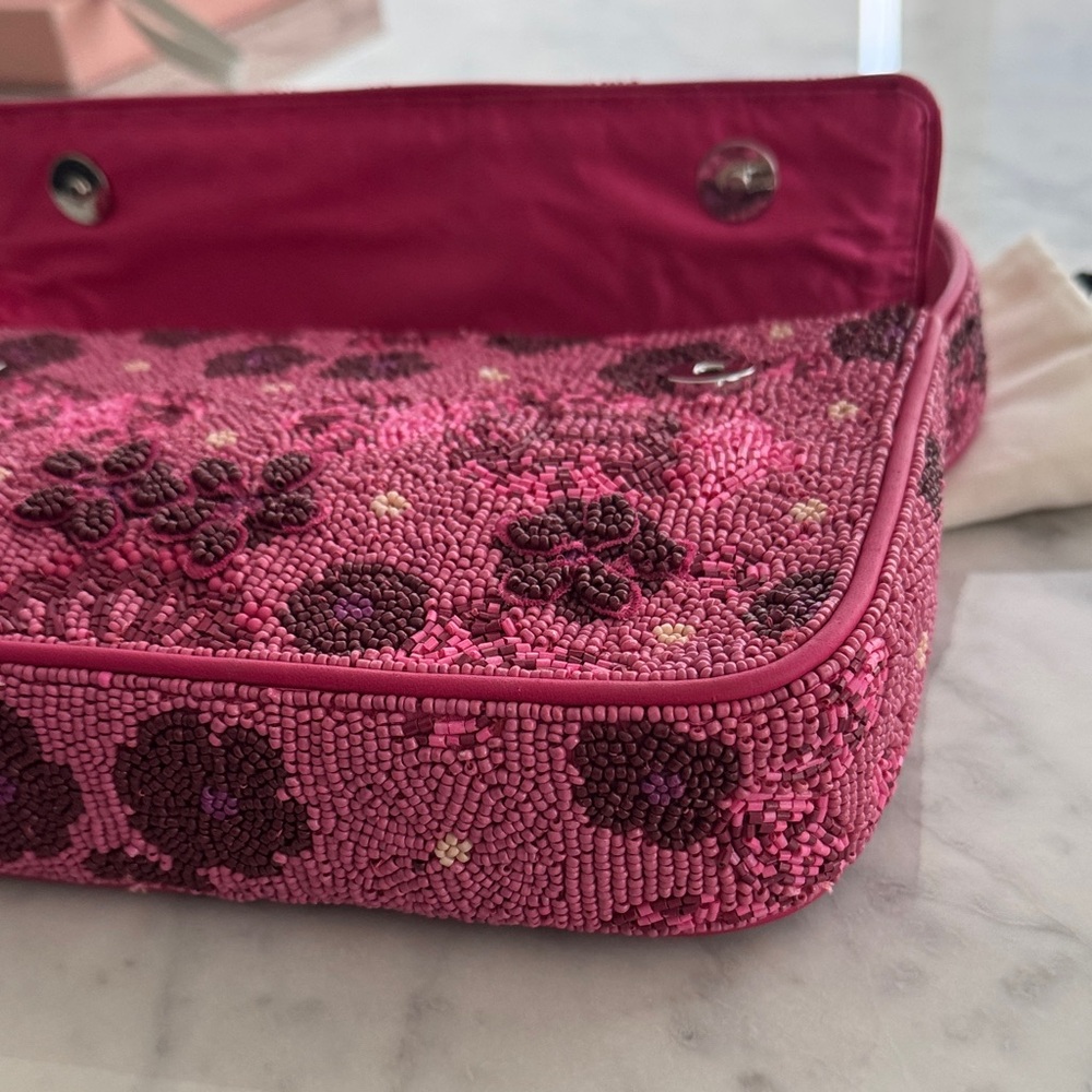 Staud TOMMY BEADED BAG BLOSSOM GARDEN PARTY pink - Picture 8 of 14